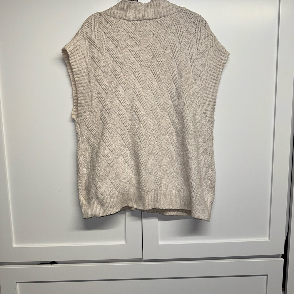 Pink Rose Women's Crème Cardigan Vest - Picture 7 of 10